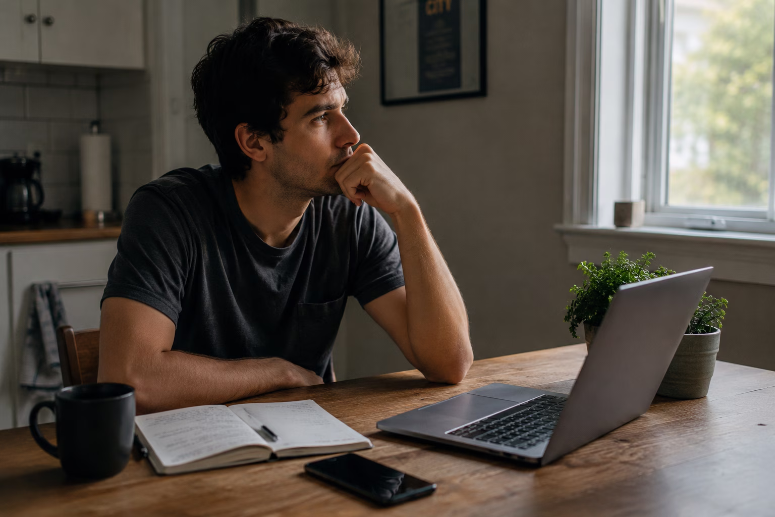 Alt text: Person reflecting during a drug education program focused on healthier decision-making and substance awareness